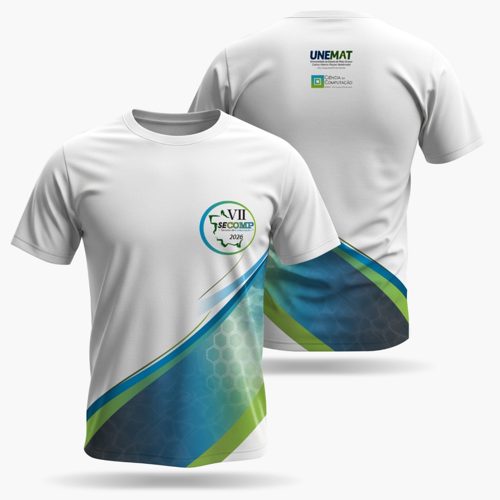 Camiseta Oficial VII SECOMP 2026 UNEMAT